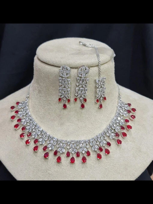 Zirconia Necklace & Earrings - Image 2