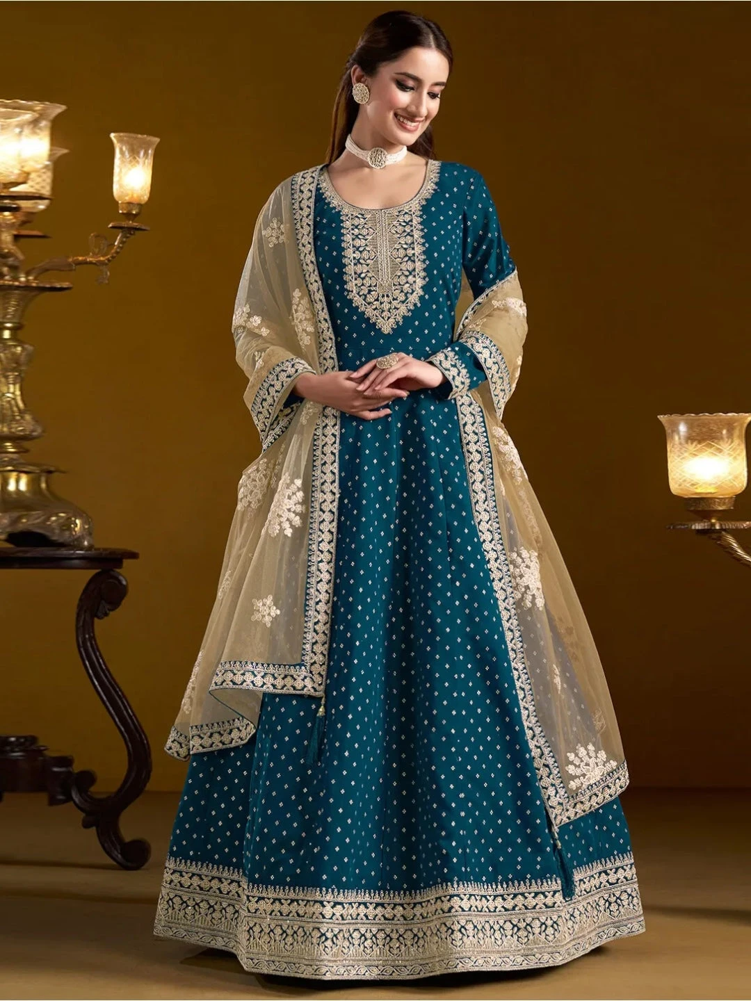 Chanderi Silk - Anarkali