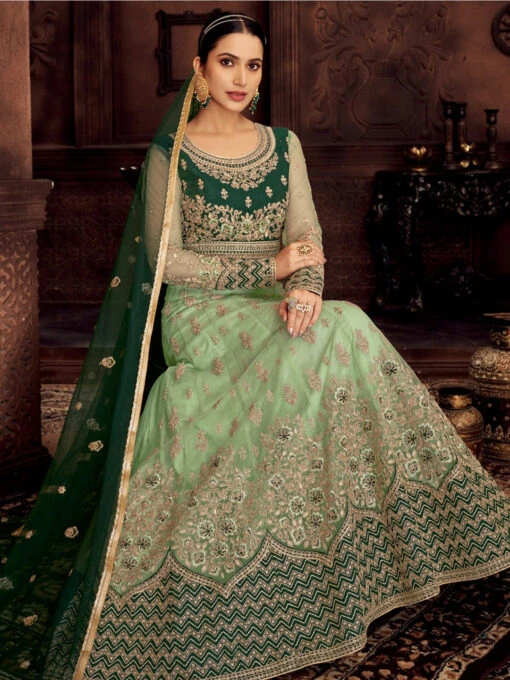 Heavy Embroidery On Net - Anarkali Dress - Image 2