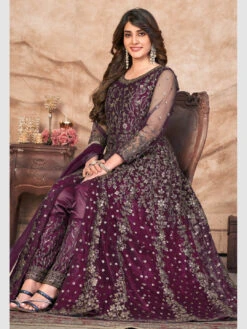 Net Satin - Anarkali -Harmony Shop Anarkali Dress C1027B 1