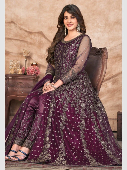Net Satin - Anarkali - Image 4