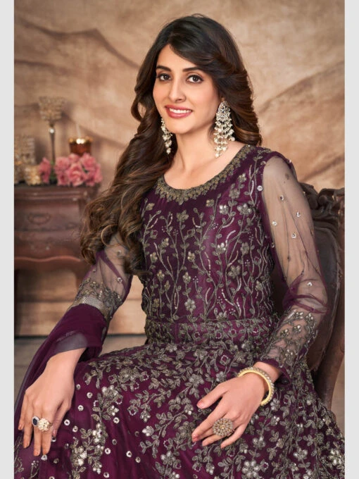 Net Satin - Anarkali - Image 2