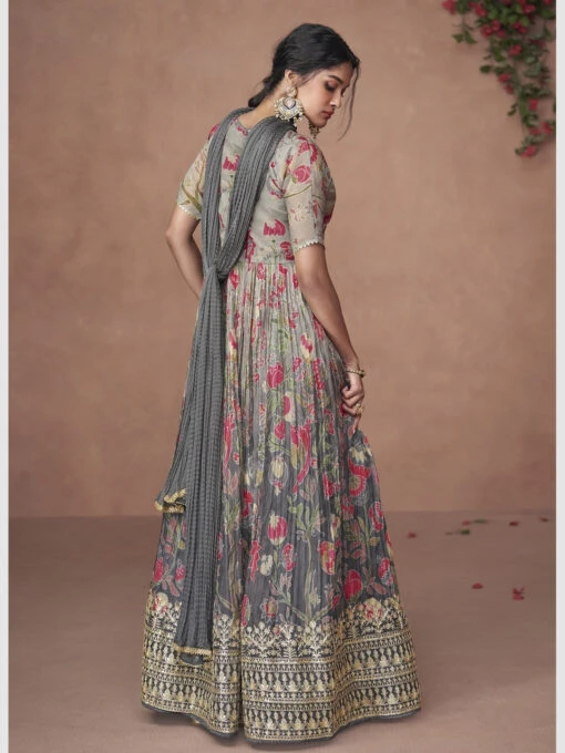 Pure Organza Silk - Anarkali - Image 2