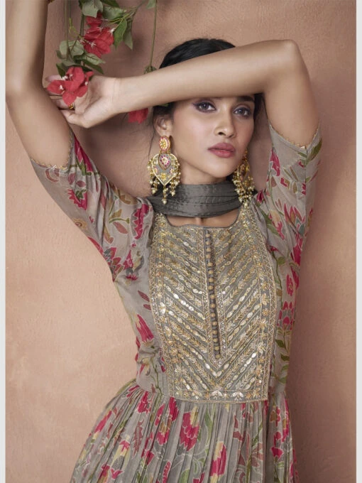 Pure Organza Silk - Anarkali - Image 3