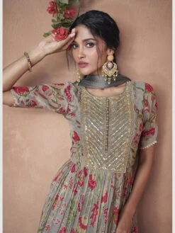 Pure Organza Silk - Anarkali -Harmony Shop Anarkali Dress C1033E 4