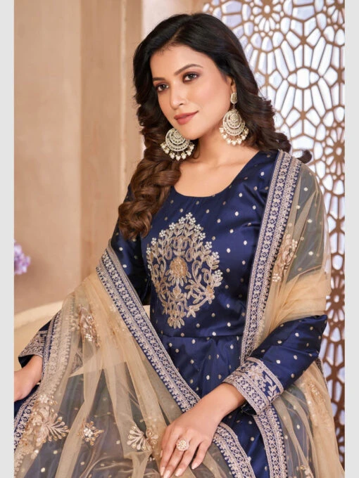 Art Silk Embroidery - Anarkali - Image 2
