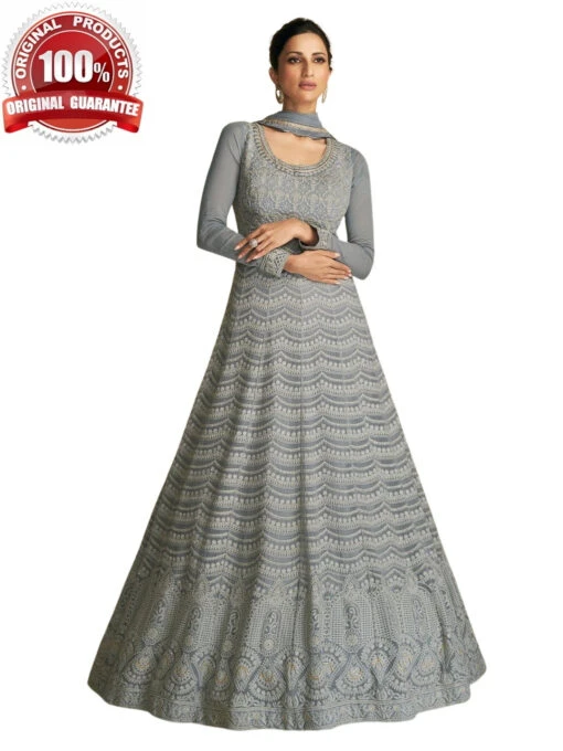 Embroidered Georgette - Anarkali - Image 2