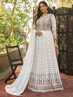 Georgette Embroidery - Anarkali Suit