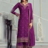 Silk Georgette Embroidery -Harmony Shop Indian Dress C1256A 2
