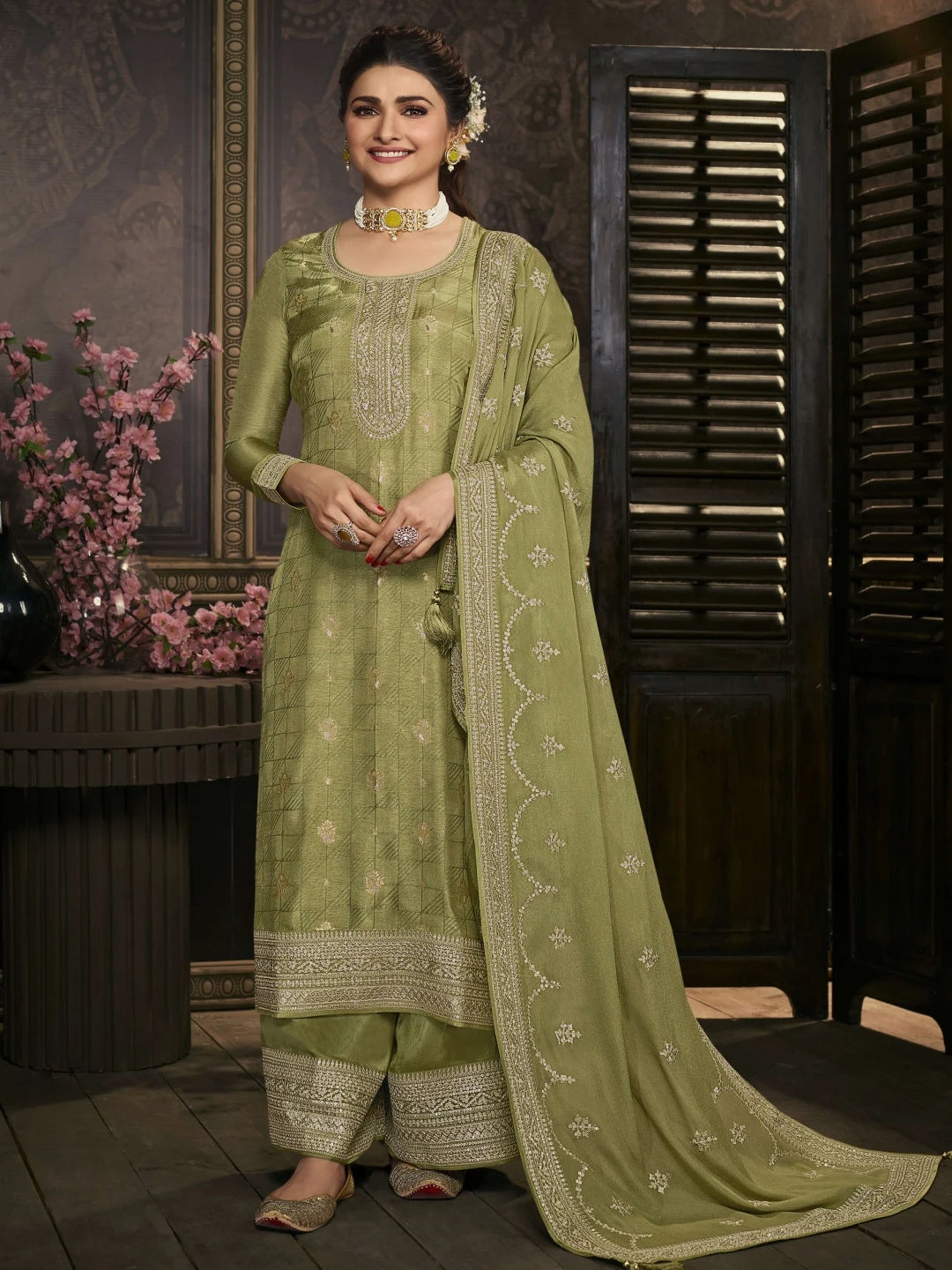 Jacquard Zari Embroidered