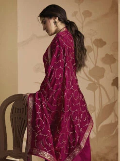 Embroidered Zari On Jacquard -Harmony Shop Indian Dress C912F 1
