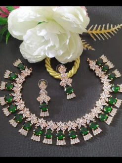 Zirconia Stones Necklace & Earrings