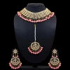 Kundan & Pearl Necklace With Tikka -Harmony Shop Indian Jewelry J1633