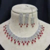 Zirconia Necklace & Earrings -Harmony Shop Indian Jewelry J1699