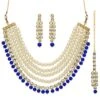 Kundan & Pearl Necklace Tikka -Harmony Shop J1126 1