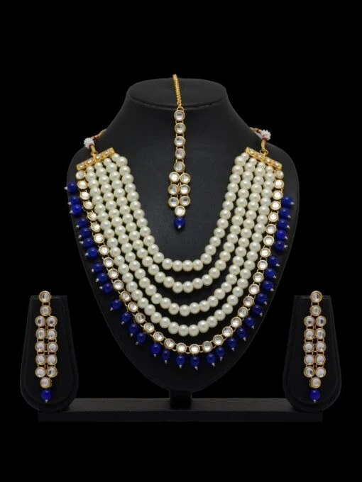 Kundan & Pearl Necklace Tikka - Image 2