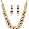 Kundan & Pearl Necklace Set -Harmony Shop Jewelry J1074 1