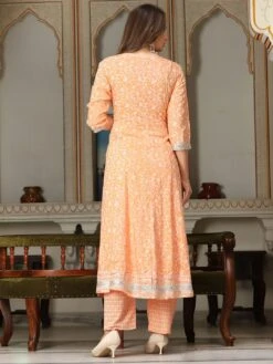 Floral Mirror Work Kurta Set -Harmony Shop Kurta Set C141D 5