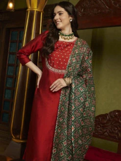 Ethnic Motif Zari Kurta Set -Harmony Shop Kurta Set C141E 3