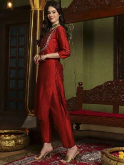 Ethnic Motif Zari Kurta Set -Harmony Shop Kurta Set C141E 4