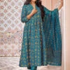 Floral Printed Anarkali Kurta Set -Harmony Shop Kurta Set C141G 2