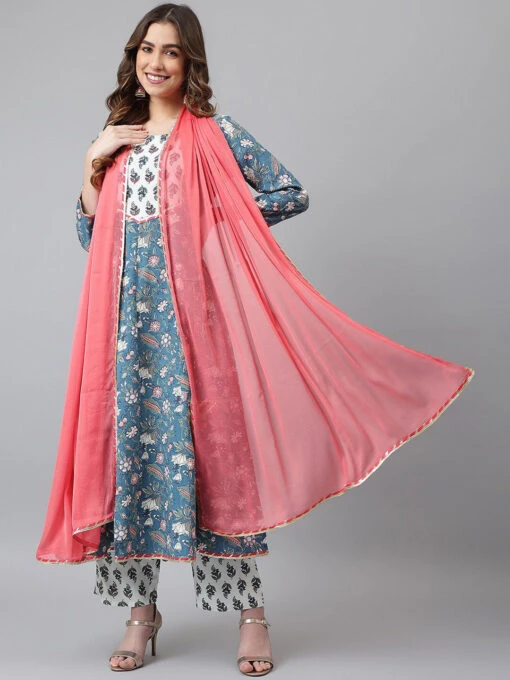 Floral Printedi Kurta Set - Image 3