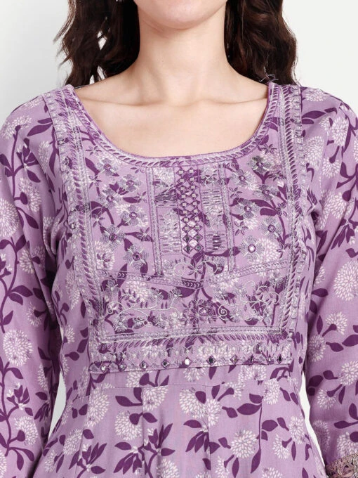 Mirror Work Anarkali Kurta Set - Image 3