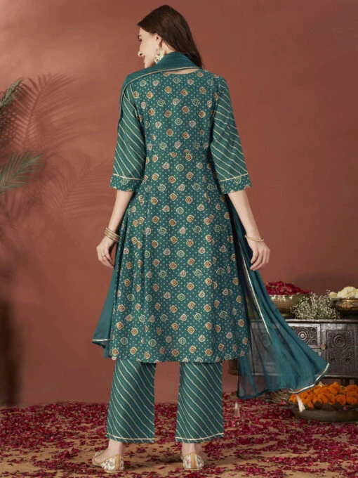 Chanderi Silk A-Line Kurta Set - Image 2