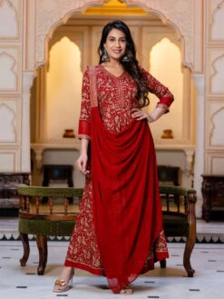 Floral Ethnic Kurta Set -Harmony Shop Kurta Set K143E 1