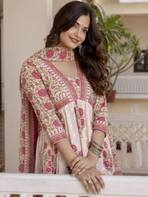 V-Neck Anarkali Kurta Set - Image 2