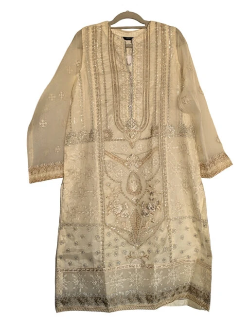 Embroidery On Organza Kurti