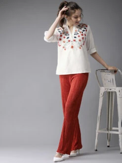 Embroidered Pure Cotton Kurti