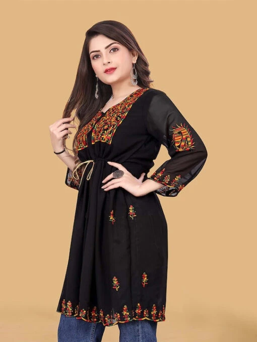 Embroidered Polyester Kurti - Image 2