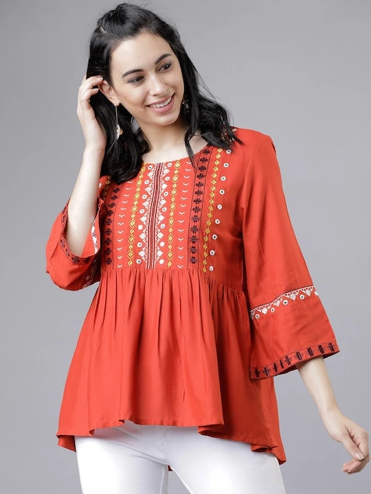 Embroidered Viscose Kurti - Image 4