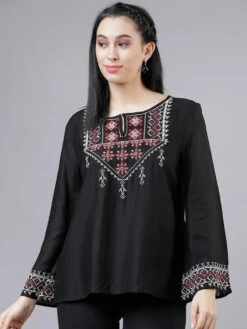Embroidered A-Line -Harmony Shop Kurti Dress K117B 5