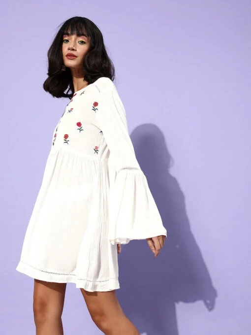 Floral Print Viscose Kurti - Image 4