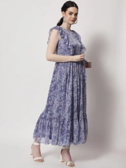 Floral Printed Fit And Flare Kurti -Harmony Shop Kurti Dress K125C 2