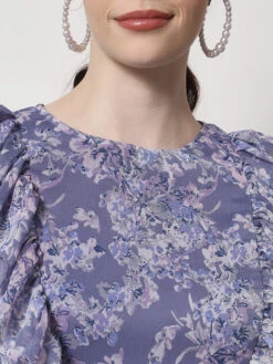 Floral Printed Fit And Flare Kurti -Harmony Shop Kurti Dress K125C 4