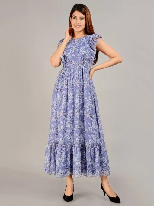Floral Printed Fit And Flare Kurti