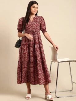Floral Print A-Line Kurti