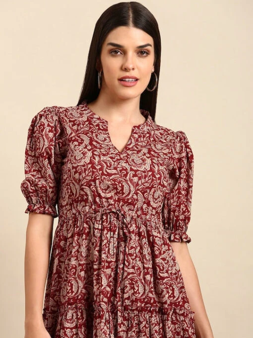 Floral Print A-Line Kurti - Image 4