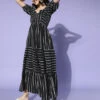 Striped Crepe Kurti -Harmony Shop Kurti Dress K128A 2