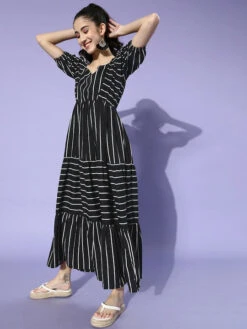 Striped Crepe Kurti
