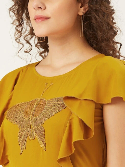 Butterfly Applique A-Line Kurti - Image 2
