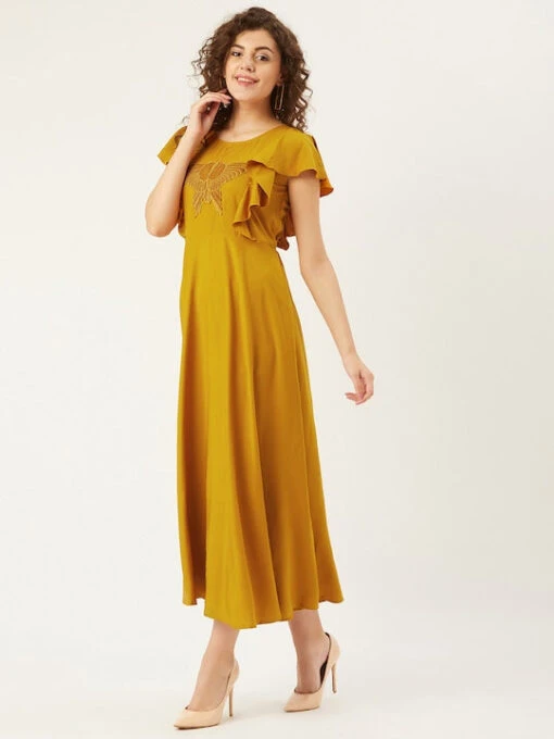 Butterfly Applique A-Line Kurti - Image 3