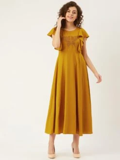 Butterfly Applique A-Line Kurti -Harmony Shop Kurti Dress K128B 5