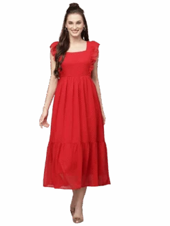 Georgette Fit And Flare Kurti