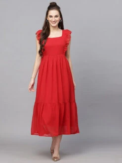Georgette Fit And Flare Kurti -Harmony Shop Kurti Dress KH101E 4