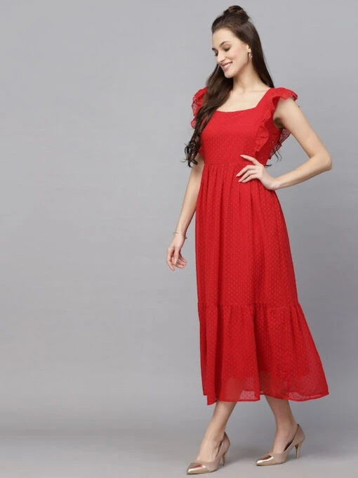 Georgette Fit And Flare Kurti - Image 5