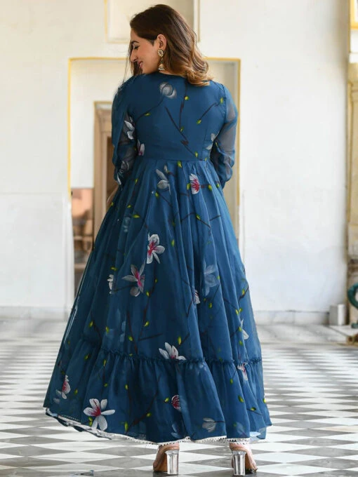 Floral Printed Wrap Kurti - Image 3